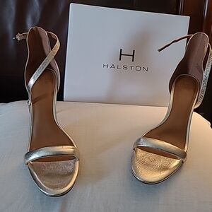 Halston Heritage Shimmering Gold Heels